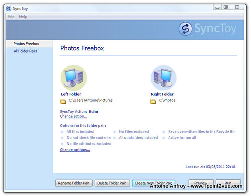 SyncToy: le logiciel de synchronisation