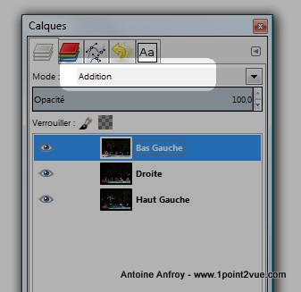 calque mode adition