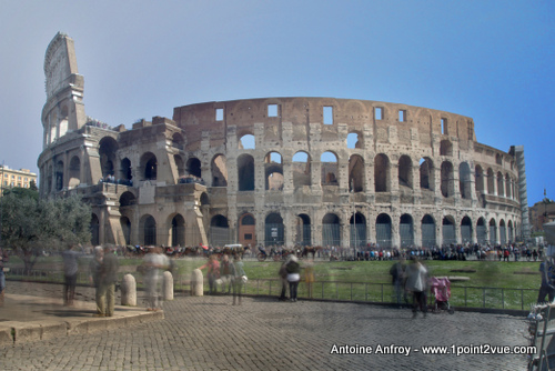 pose longue colisee foule